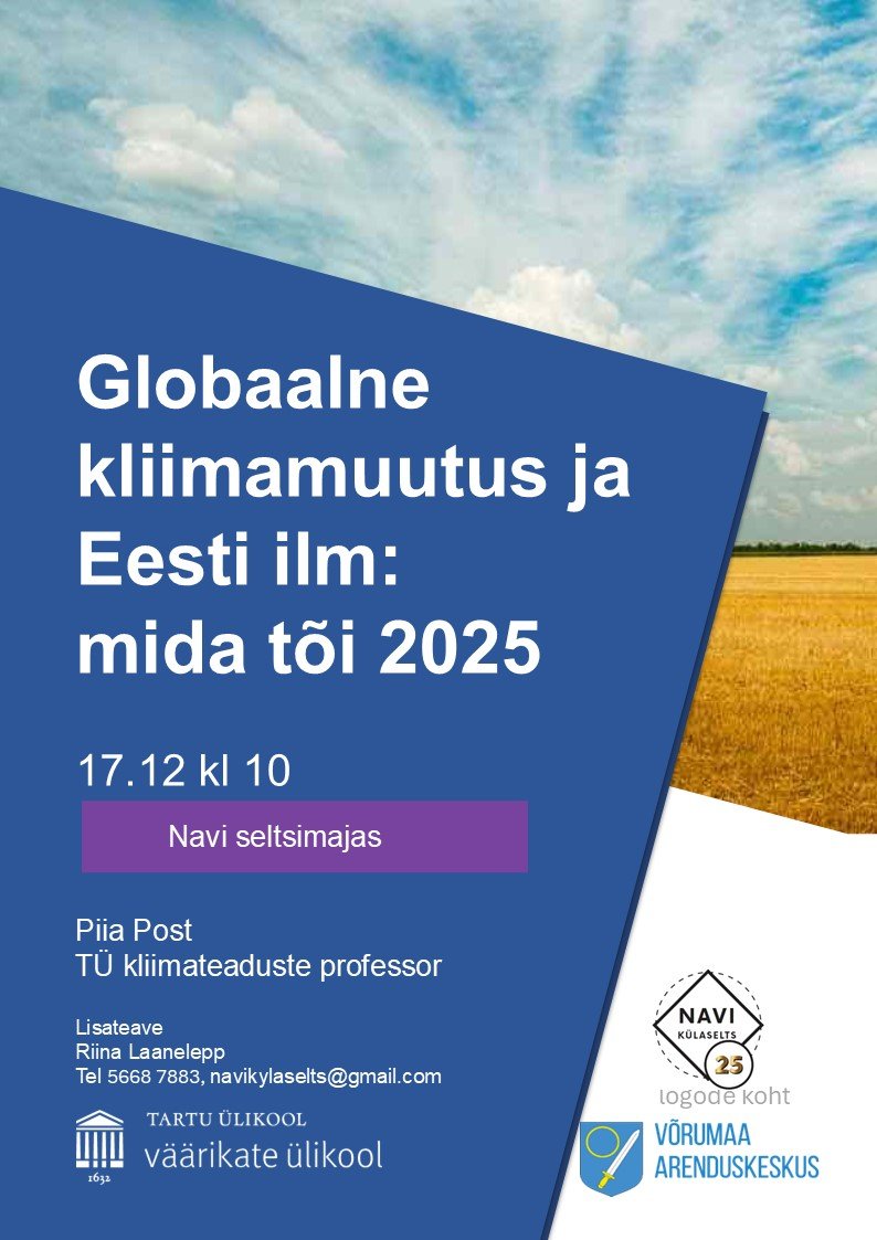 Globaalne kliimamuutus ja Eesti ilm: mida tõi 2025