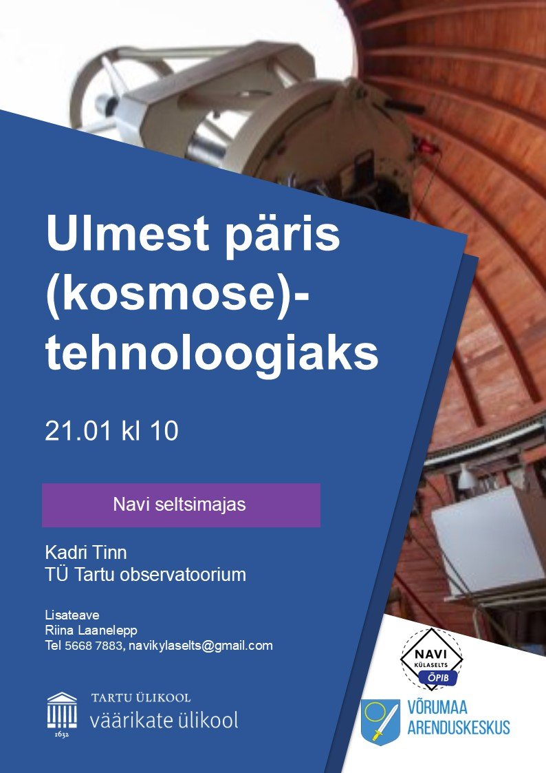 Väärikate ülikooli loeng: Ulmest päris (kosmose)tehnoloogiaks