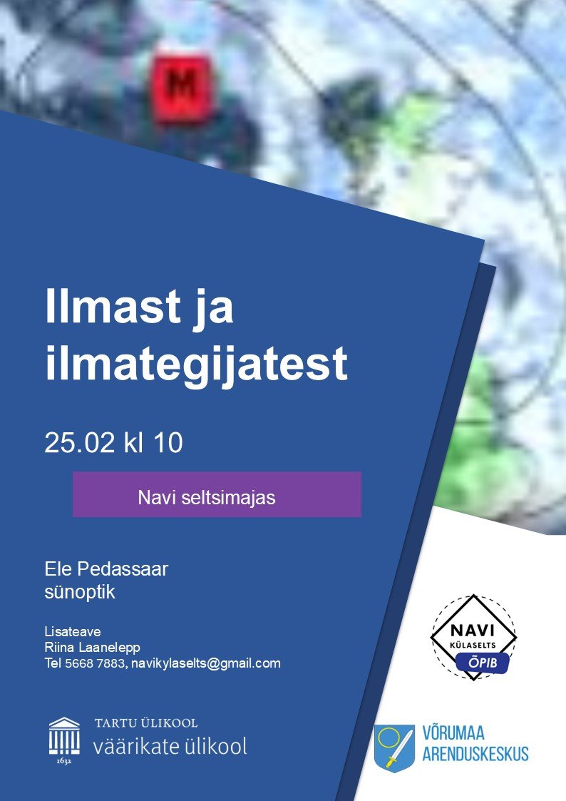 Väärikate ülikooli loeng: Ilmast ja ilmategijatest